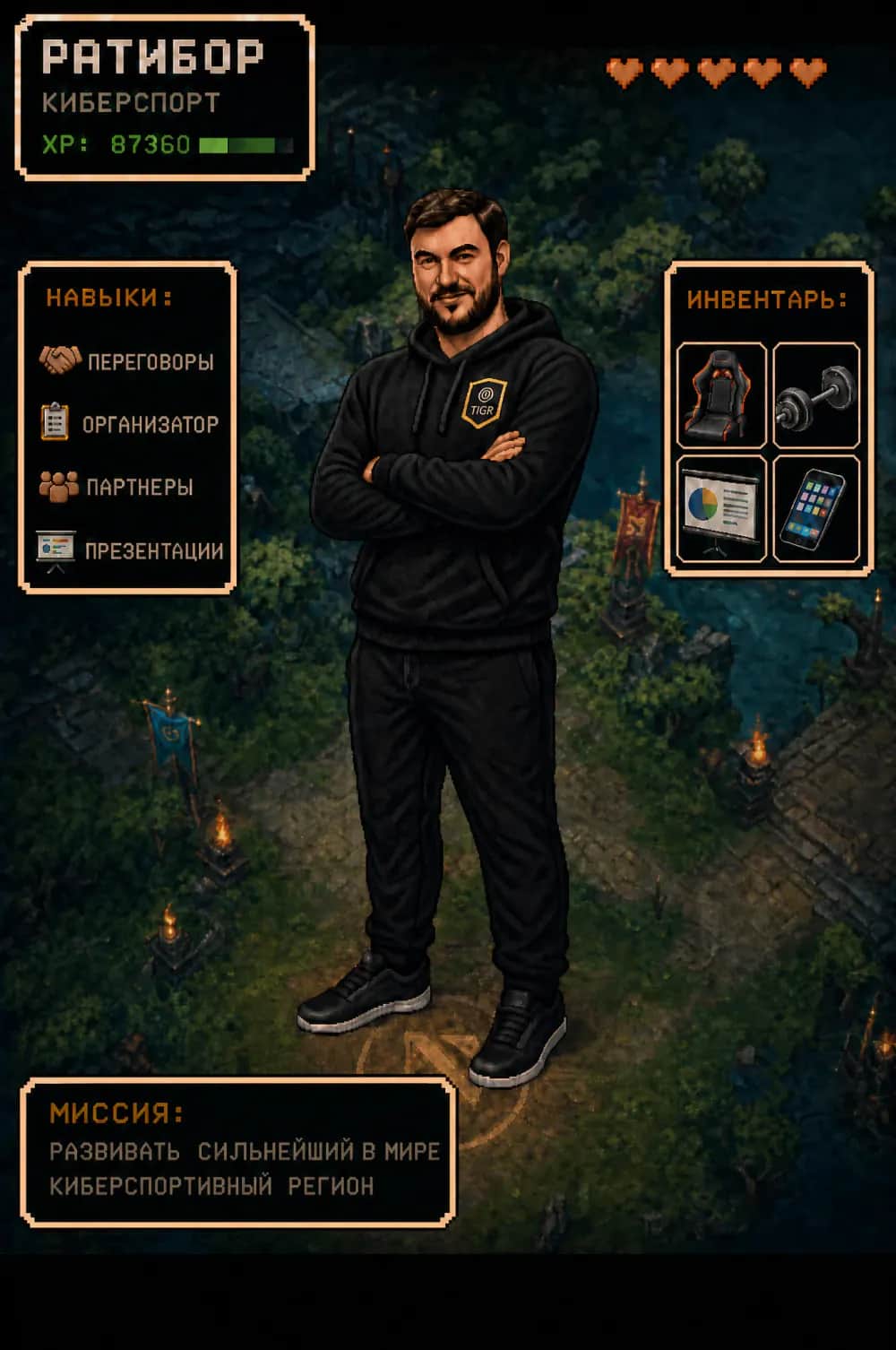 Игровая карточка участника команды: Ратибор, Киберспорт